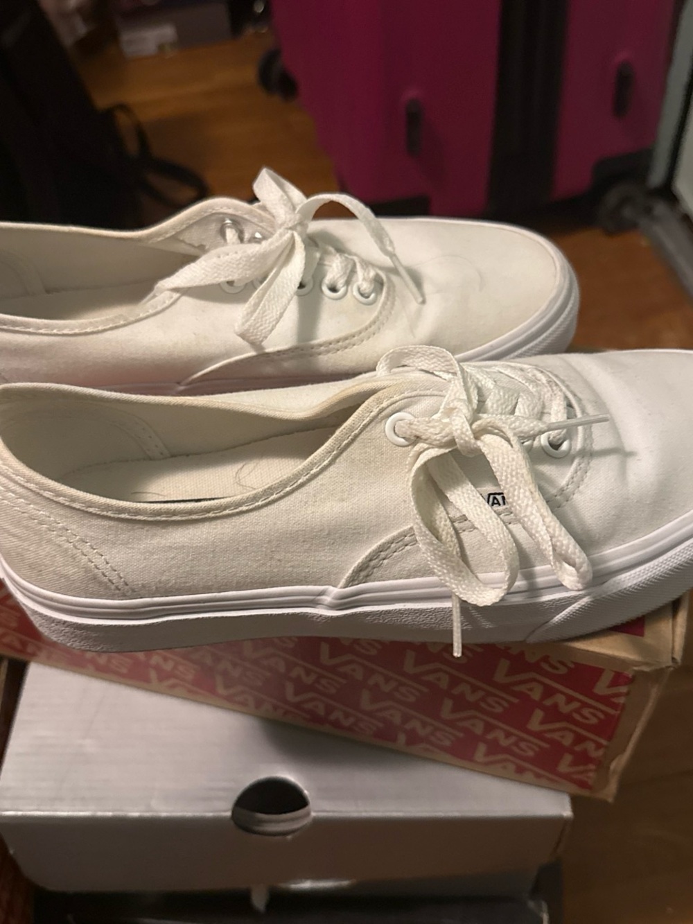 Vans Women’s Low-Top Canvas Sneakers in White